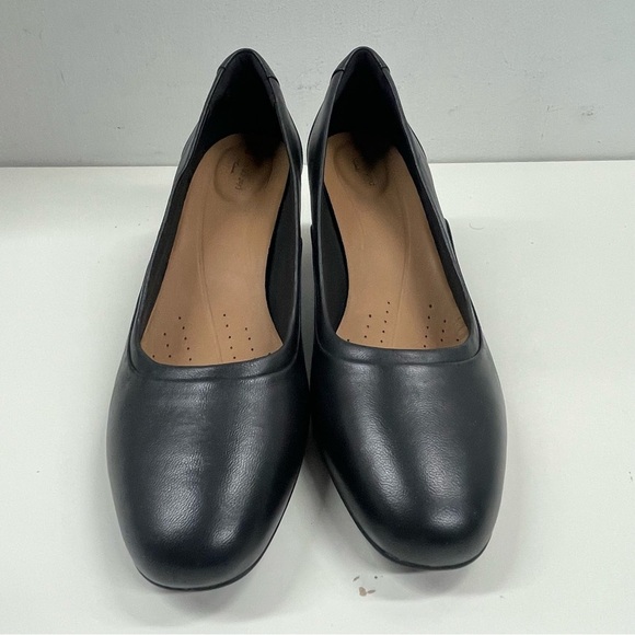 New Clarks Un Cosmo Step Womens Pumps Black Leather Size 11 - Picture 5 of 14